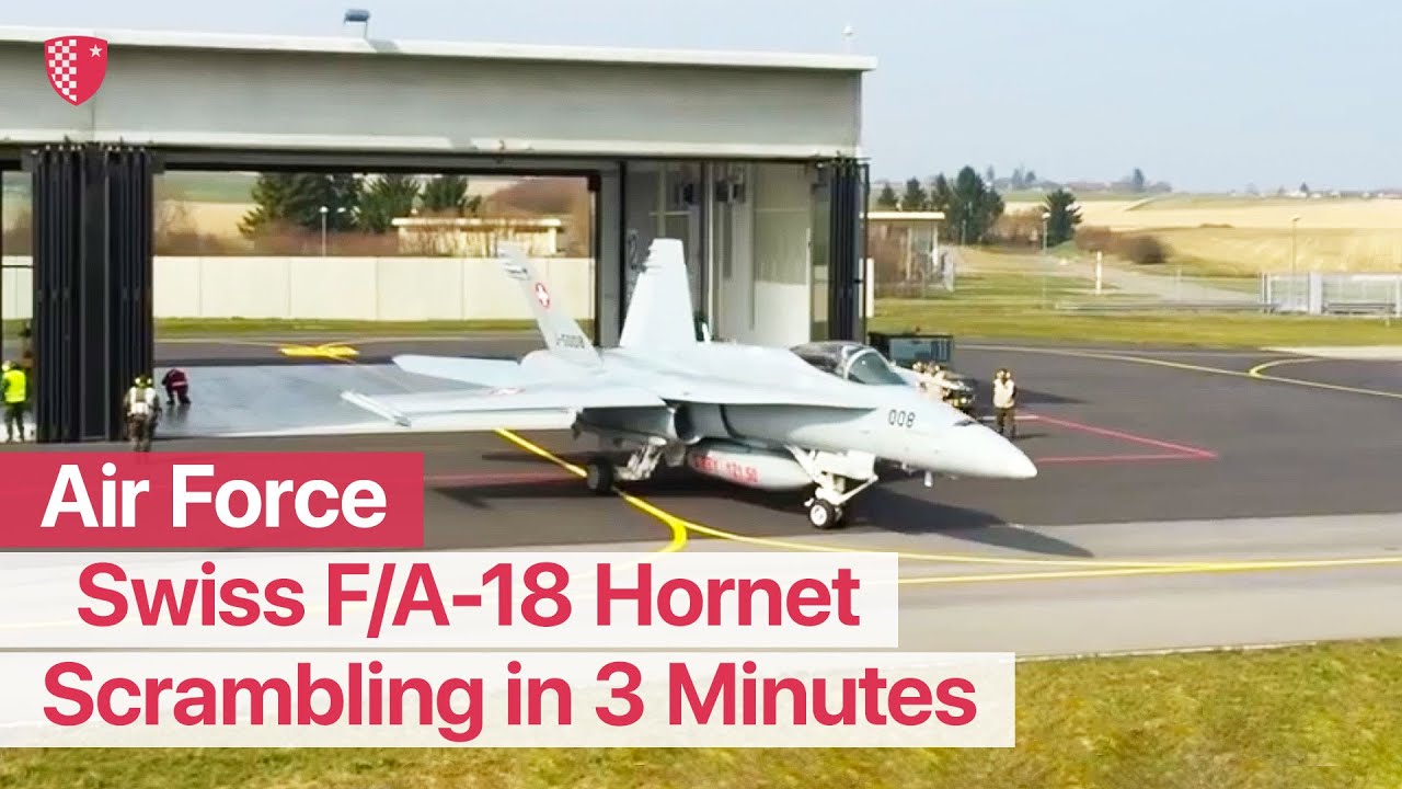 F/A-18 Alarmstart / Swiss F/A-18 Hornet Scrambling in 3 Minutes