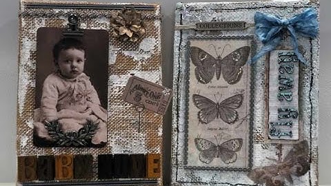 Tim Holtz Burlap Panels Projects by Joggles.com