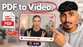 Turn Any PDF Into a Video in 5mins with AI (Kapwing AI Tutorial 2026)