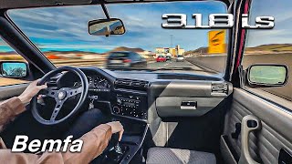 BMW E30 318is - M42B18 | Spirited POV Drive | Intake + Exhaust Sound | 4K