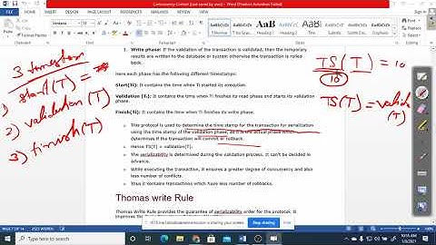 Lecture 4.22 | DBMS | Validation Based Protocol in Concurrency Control | Dr. Pushpa Choudhary