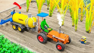 Diy mini tractor making agriculture cultivator for Rice Farming | science project | DIY tractor #2