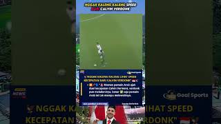 KETIKA PEMAIN SATU INI AJAK DUEL SPEED CALVIN VERDONK #timnasindonesia #football #shorts