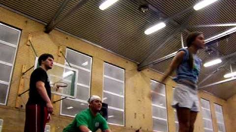 Ian and Pop Partner Stunt Backhandspring up
