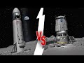 Best Moon Lander? Starship HLS vs. Blue Moon