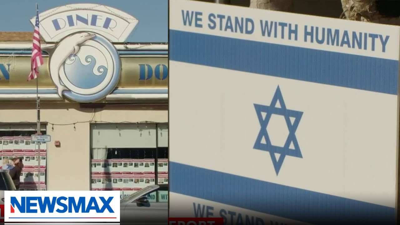 ⁣Long Island Diner puts up signs in support of Israel | National Report
