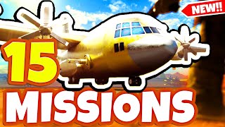 HOW TO COMPLETE ALL 15 MISSIONS For The GOLD AC130 In Roblox Military Tycoon! ALL BLUEPRINTS!