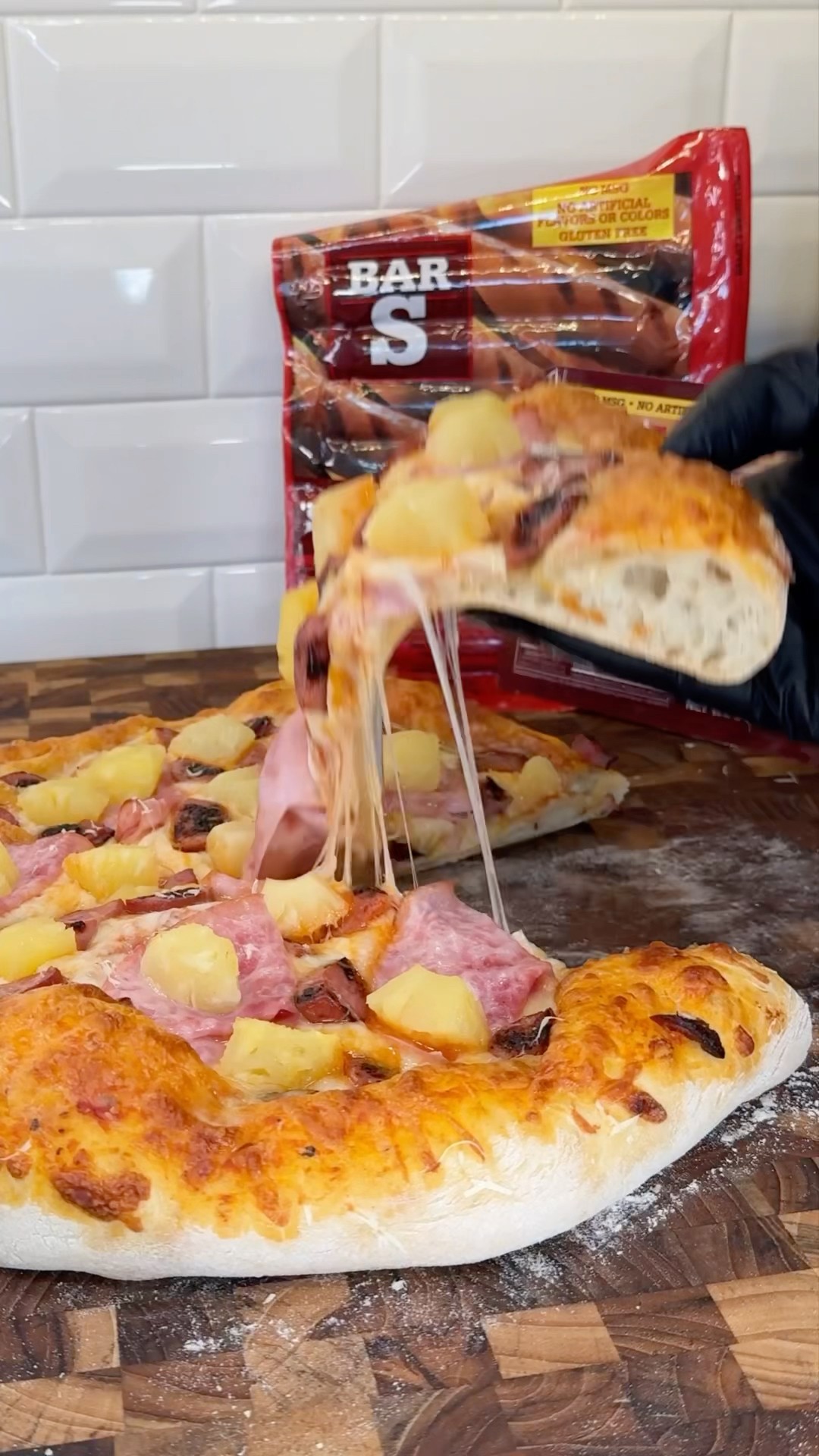 Stuffed Hawaiian Pizza ? #shorts