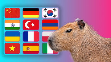 Capybara in different languages meme