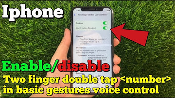 How to enable or disable two finger double tap number in basic gestures voice control on iPhone X