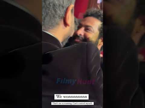 #JrNTR & #RamCharan Reaction After Winning #Oscar For #NaatuNaatu #rrr #Rajamouli #shorts #ytshorts