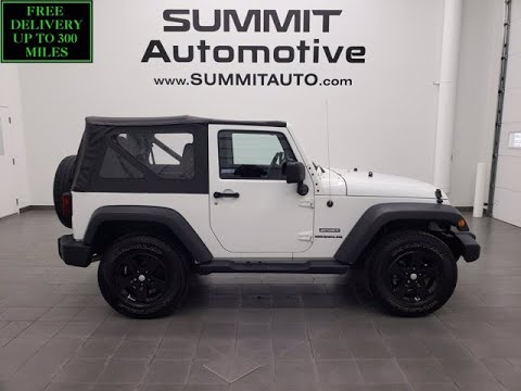 2011 JEEP WRANGLER 2 DOOR SPORT 6 SPEED MANUAL SOFT TOP BRIGHT WHITE  WALKAROUND OVERVIEW 12613Z SOLD - YouTube