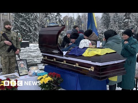 Ukrainian body collector’s funeral held - bbc news