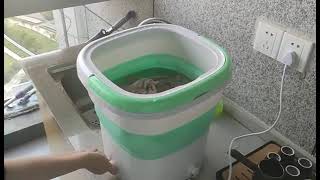 Mini Folding Bucket Washer Automatic Washing Machine For Underwear Household Portable Folding