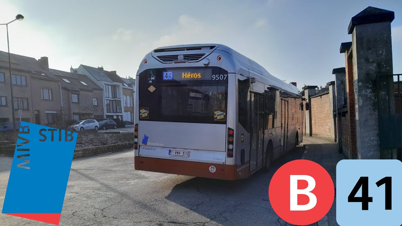 STIB Bus 41 Trajet complet (Héros vers Transvaal) dans un VOLVO 7900 Hybrid (9507)