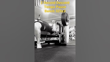325x3 Pause Bench Press 2 Second Descent Tempo Reps #shorts