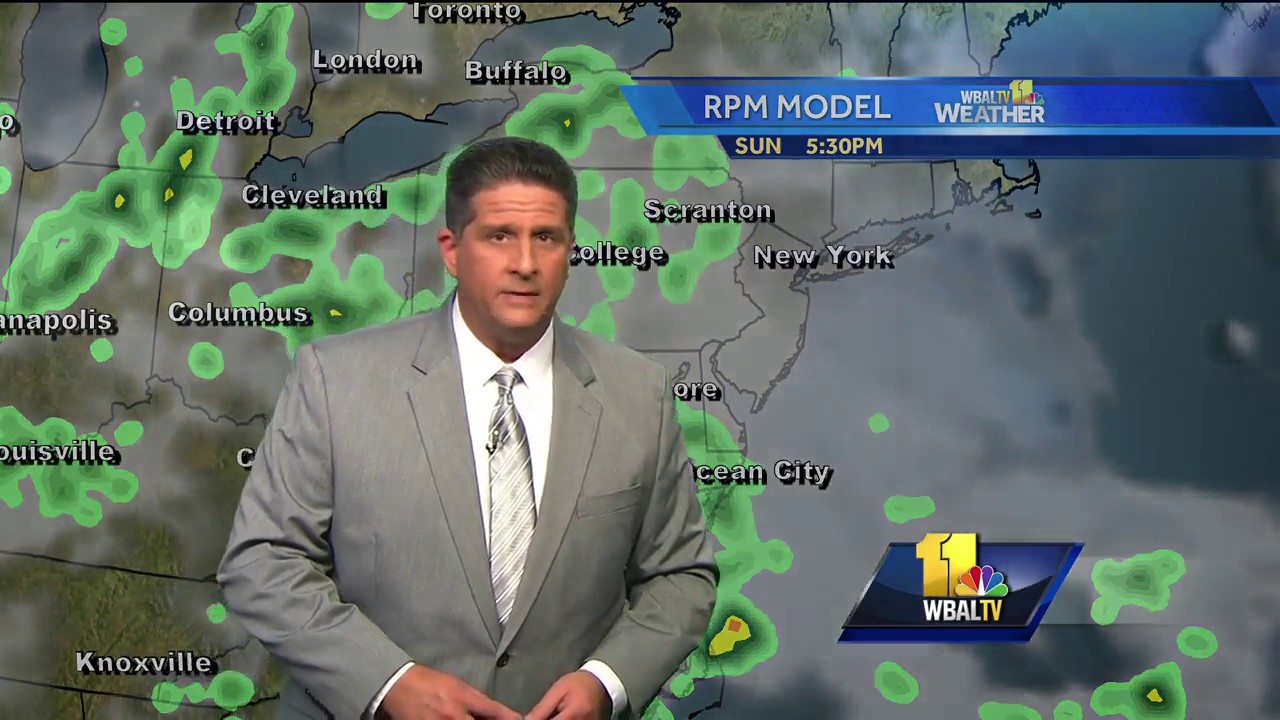 Chance for showers, thunderstorms Sunday afternoon - YouTube