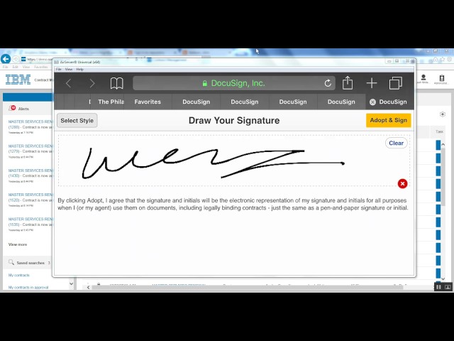 IBM Emptoris DocuSign Demo Video