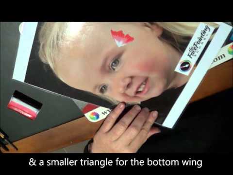 How to face paint a baby butterfly video tutorial ... for beginners