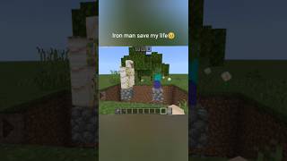 iron man save my life 🚨#minecraft #shorts