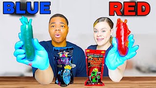 BLUE VS RED CHAMOY PICKLE KIT CHALLENGE