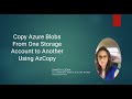 Copy azure blobs from one storage account to another using azcopy