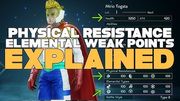 Jump Force Physical & Elemental Resistance EXPLAINED! How To Read Element Type Chart!