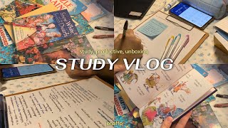 🗯️ (06) study vlog | จดสรุป, แกะพัสดุ, ซื้อหนังสือมือสอง, เครื่องเขียนใหม่ 📓📦