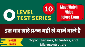 Most Important MCQ || Sensors, Actuators, and Microcontrollers -1 || O Level | ALevel | CCC