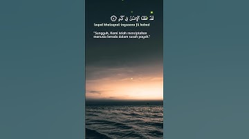 (لقد خَلقنا الإنسانَ في كَبَد) سورة البلد بصوتٍ رقيقٍ عذب ♥️🌿