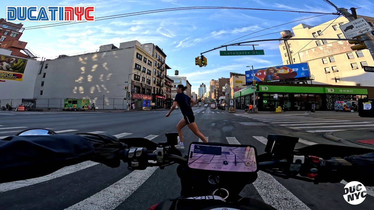 Cruising an EMPTY New York City Morning | Ducati NYC Motovlog