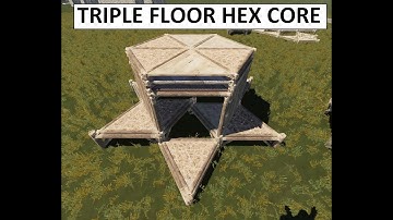 Triple floor hex core: Rust building 4.0 modular concept with 3 roofs stacked