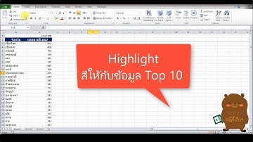 ็Highlight สีให้กับข้อมูล Top 10 (Excel)
