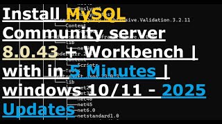 install MySQL 8.0.43 for windows 11