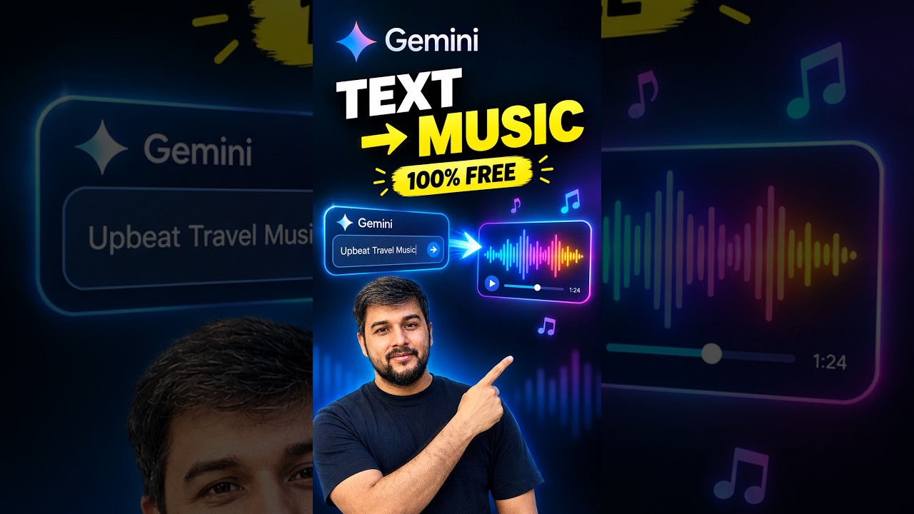 Stop Searching for Music! Make It in Gemini for FREE 🎵 #Shorts