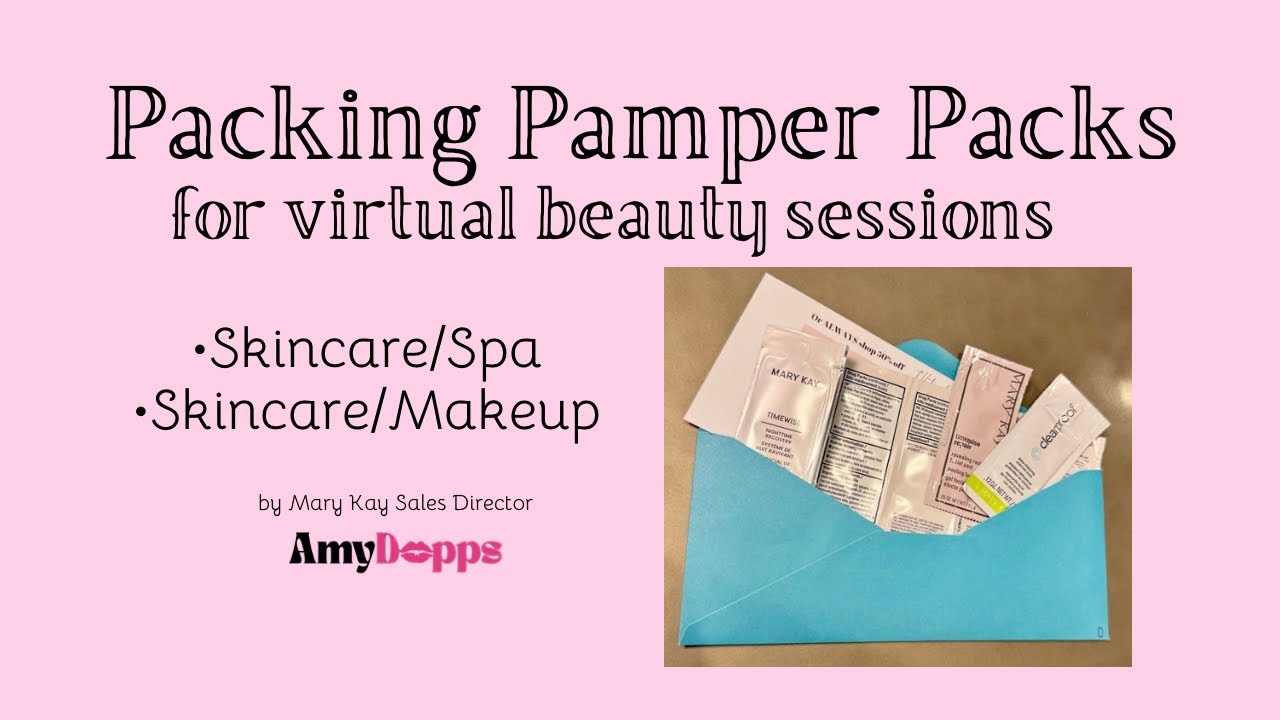 Packing Mary Kay Pamper Packs for Virtual Beauty Sessions