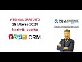 ZOHO CRM WEBINAR 28 marzo 2024