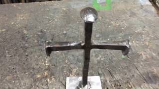 Railroad Spike Cross