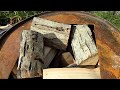 Making lumpwood charcoal. first attempt at making charcoal & a video.