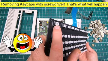 Removing Commodore Amiga Keycaps with a screwdriver! That