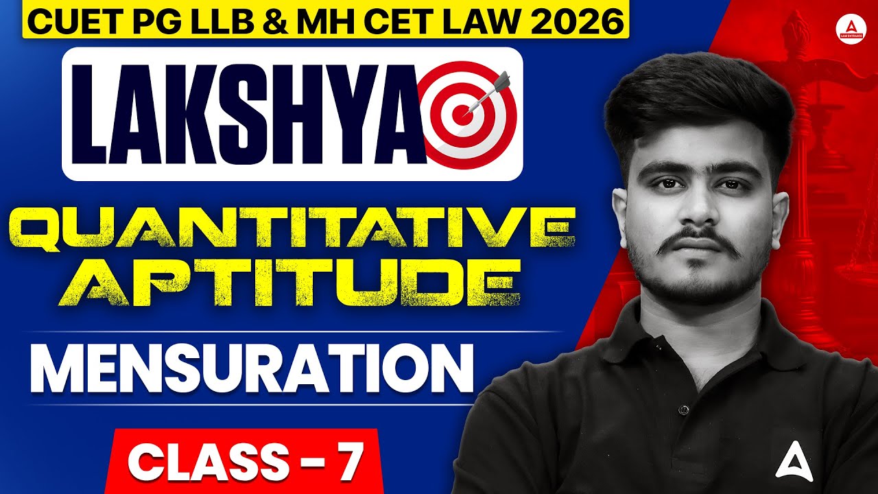 CUET PG LLB MH CET Law 2026 Quantitative Aptitude | Mensuration (3D ...