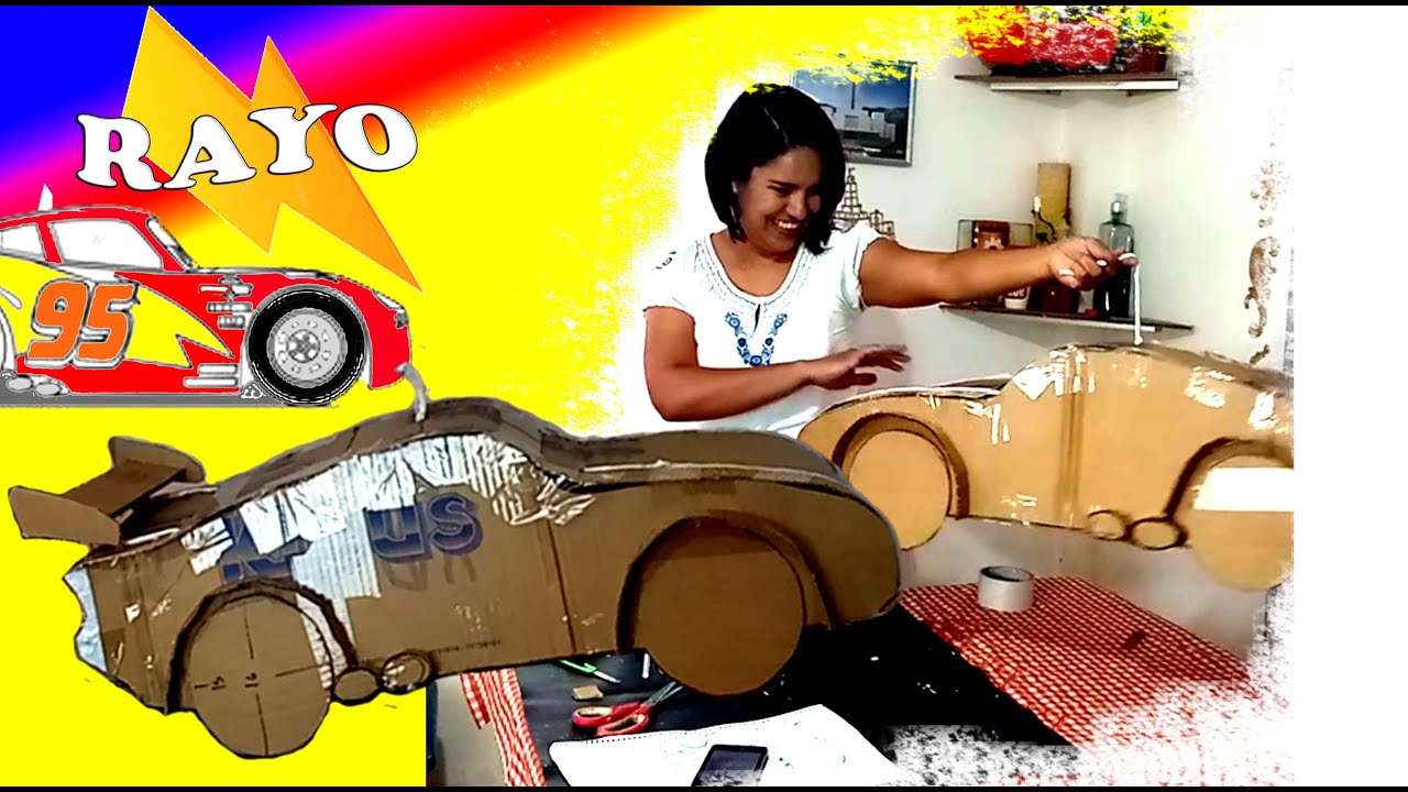 tanque Excéntrico creencia Piñata de Rayo Mcqueen - Armado del cuerpo - YouTube