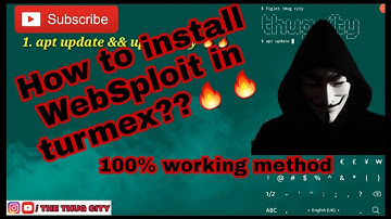 How To Install WebSploit In Termux ?? | 100% Working Method | The Thug City