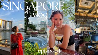 SINGAPORE TRAVEL VLOG EP 1| exploring the city, trying local food, \& valentine's day date!