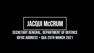 IDFOC Webinar with Jacqui McCrum, Secretary General of the Department of Defence on 25 March 20201