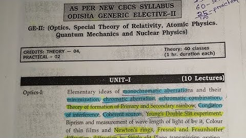 GE-II Physics || Syllabus || Important Topics For Exam || For University And Autonomous College