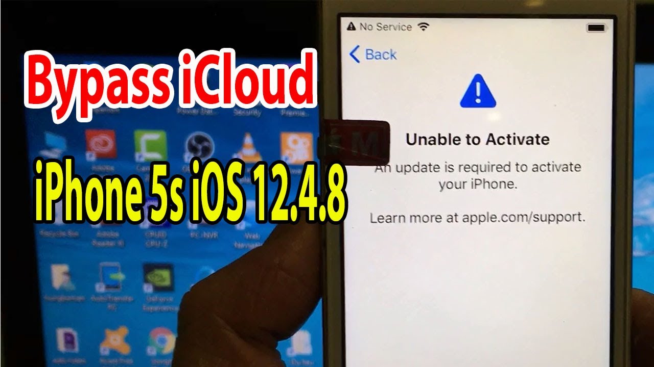 Bypass iCloud iPhone 5s iOS 12.4.8 Activation Lock or Unable to Activate - YouTube