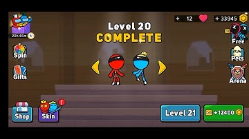 Red and Blue Stickman 2 | Levels 20 -21
