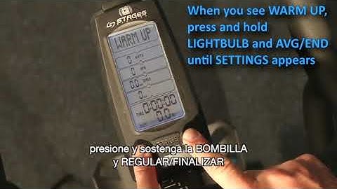 Cómo configurar la consola de Stages SIC1 para mostrar ritmo cardíaco y la tasa de kcal (Calorías)
