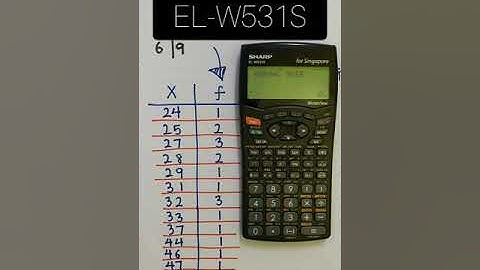 How to use Sharp EL-W531S to find Mean and Standard Deviation.